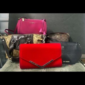 Lot of 5 Designer Bags (Coach, Steve Madden, Karl Laggerfeld)